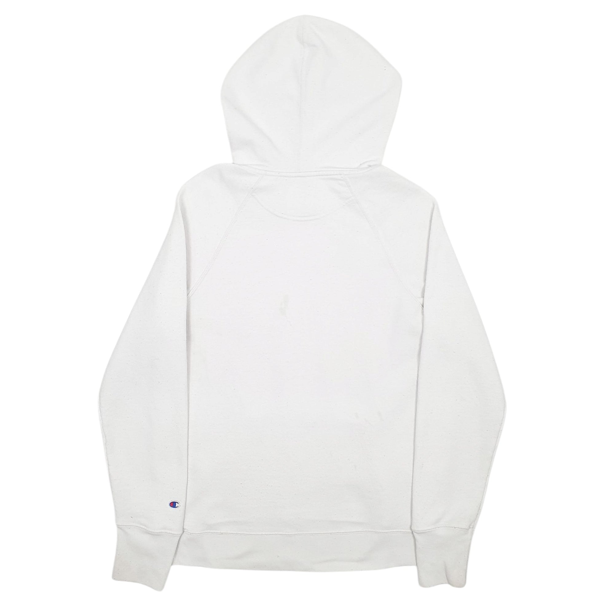 Womens White Champion Spellout Hoodie Jumper