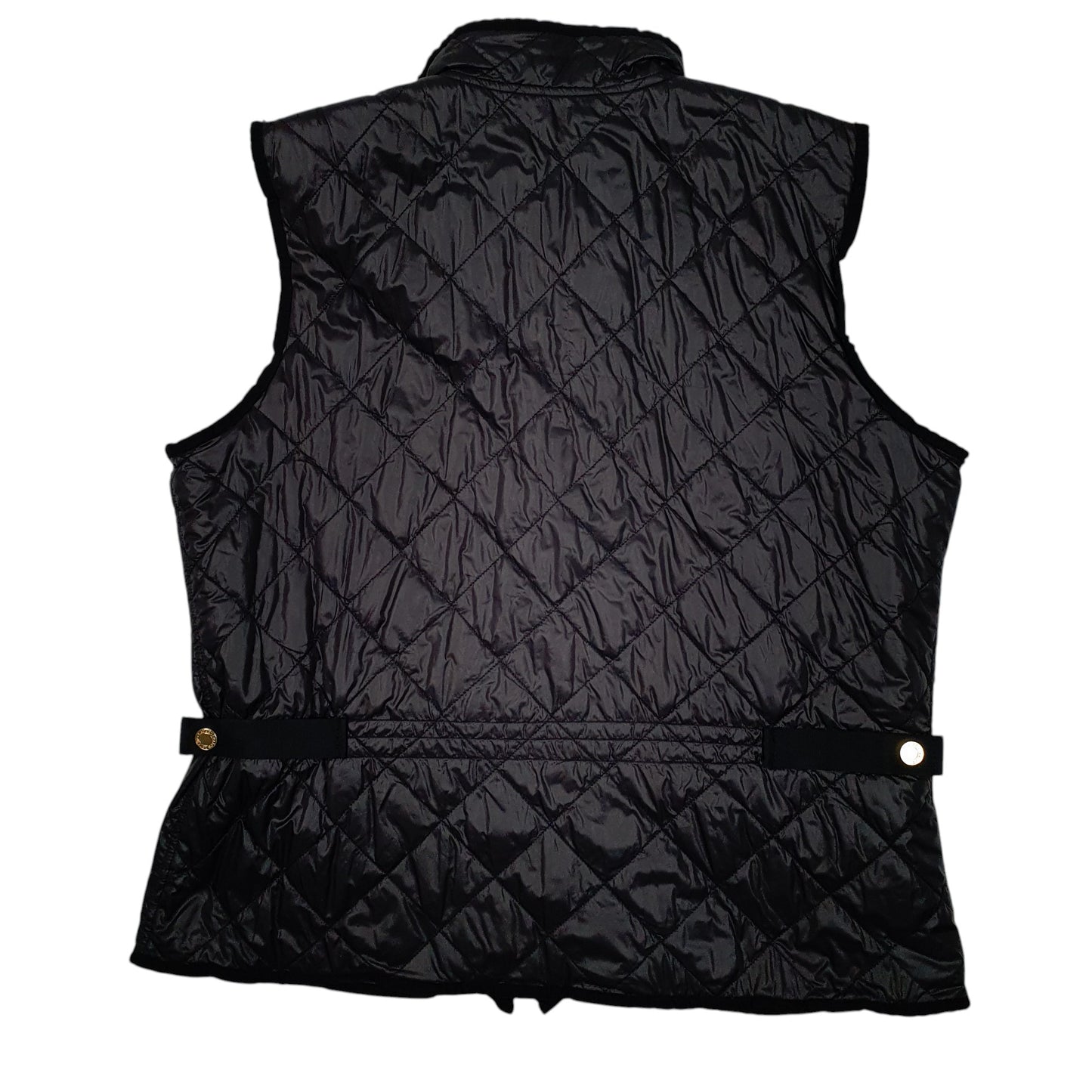 Womens Black Ralph Lauren Reversible Quilted Crewneck Coat