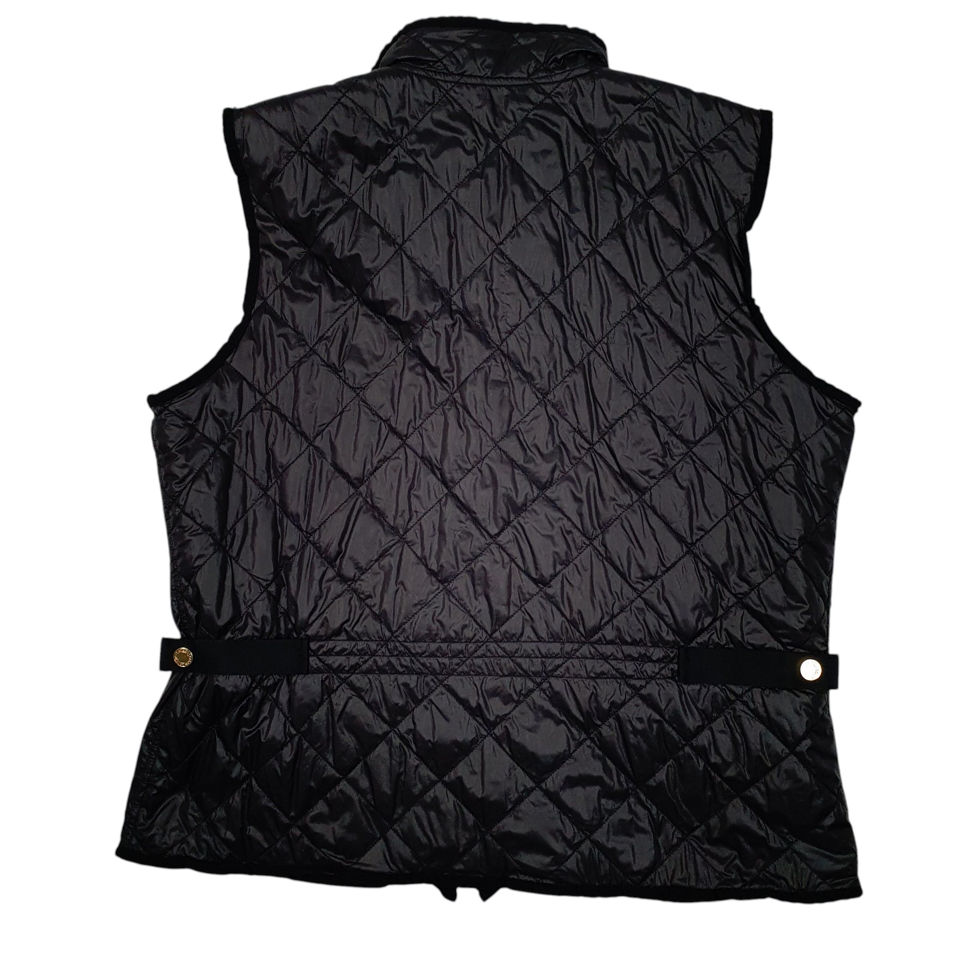 Womens Black Ralph Lauren Reversible Quilted Crewneck Coat