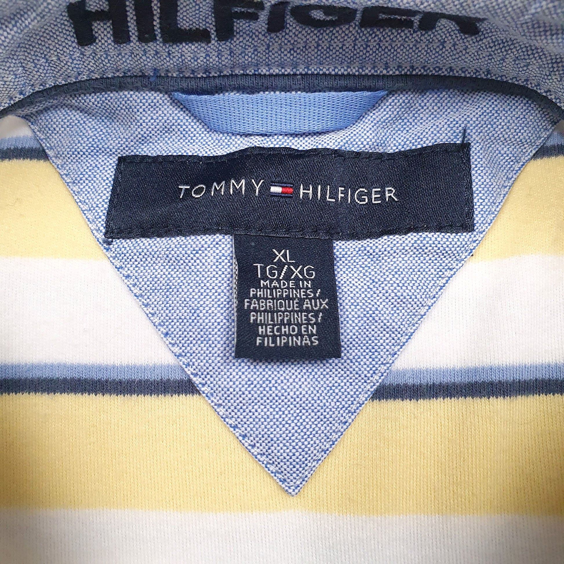 Mens Yellow Tommy Hilfiger  Hoodie Polo Shirt
