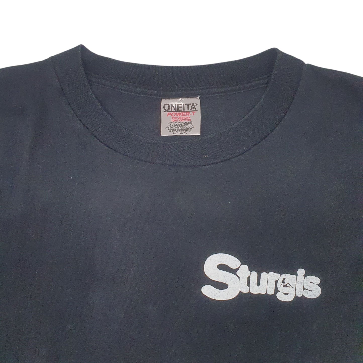 Mens Black Oneita Single Stitch Vintage 90s  T Shirt