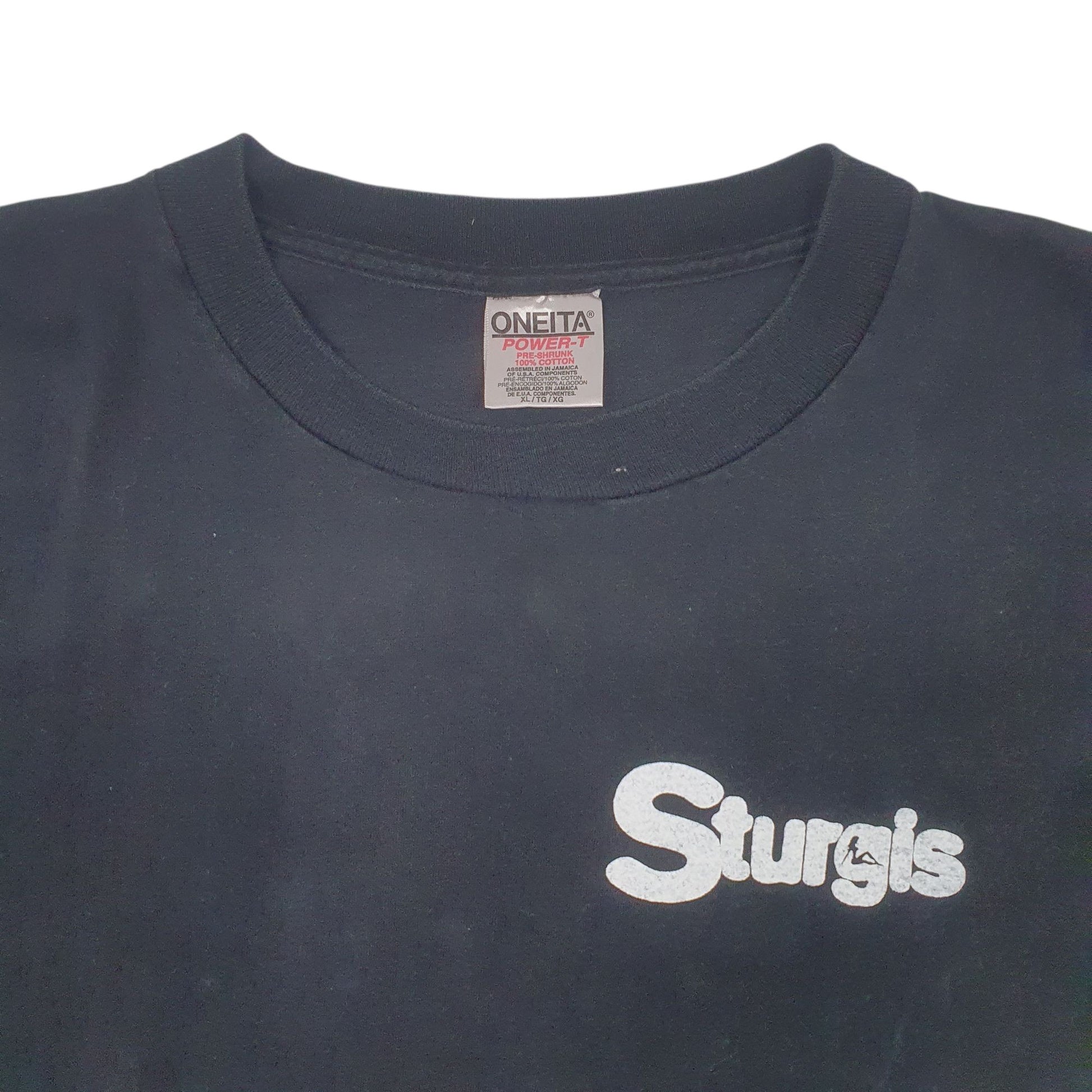 Mens Black Oneita Single Stitch Vintage 90s  T Shirt
