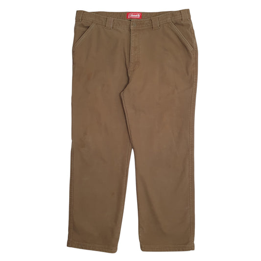 Mens Brown Coleman Fleece Lined Carpenter Trousers