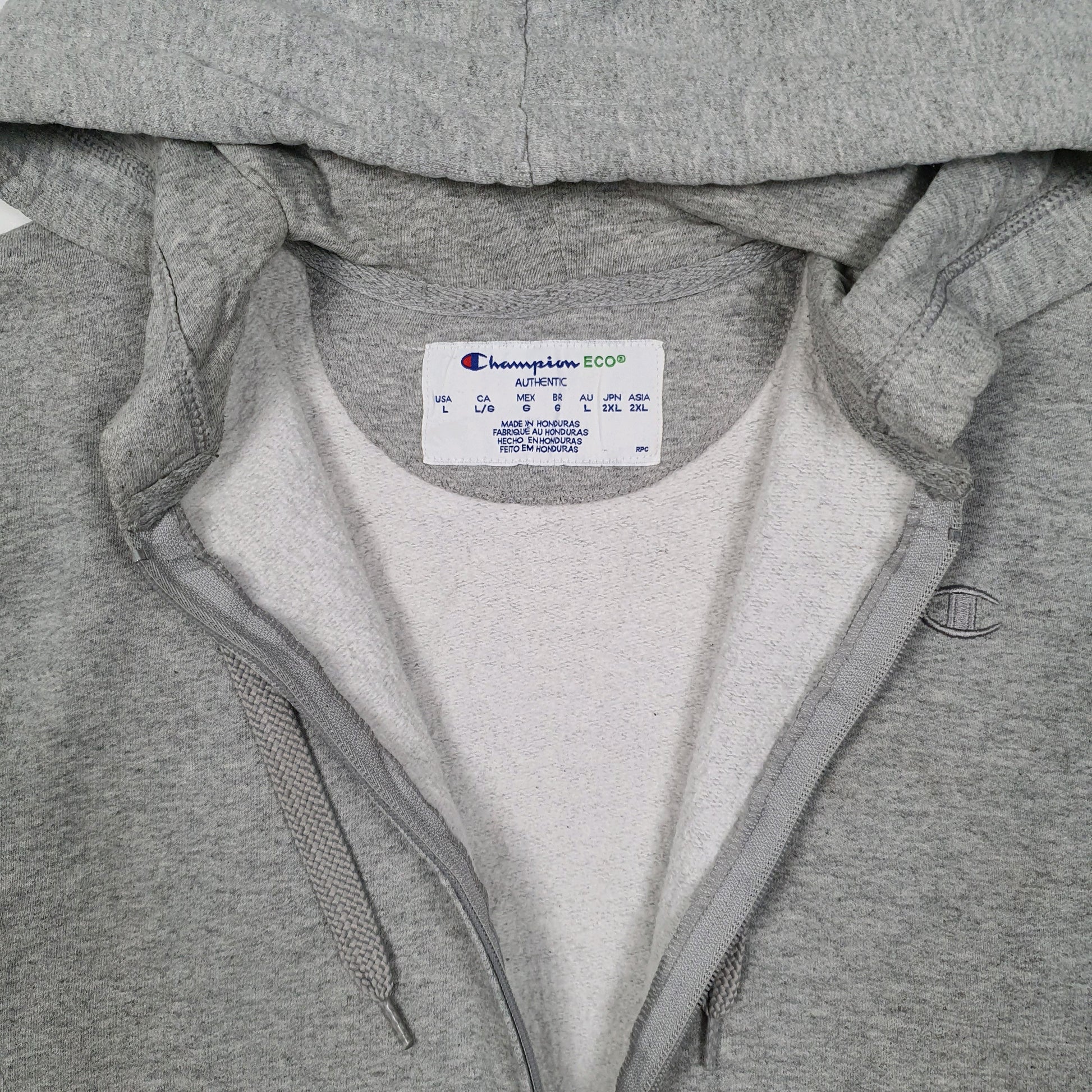 Womens Grey Champion Hoodie Full Zip Jumper