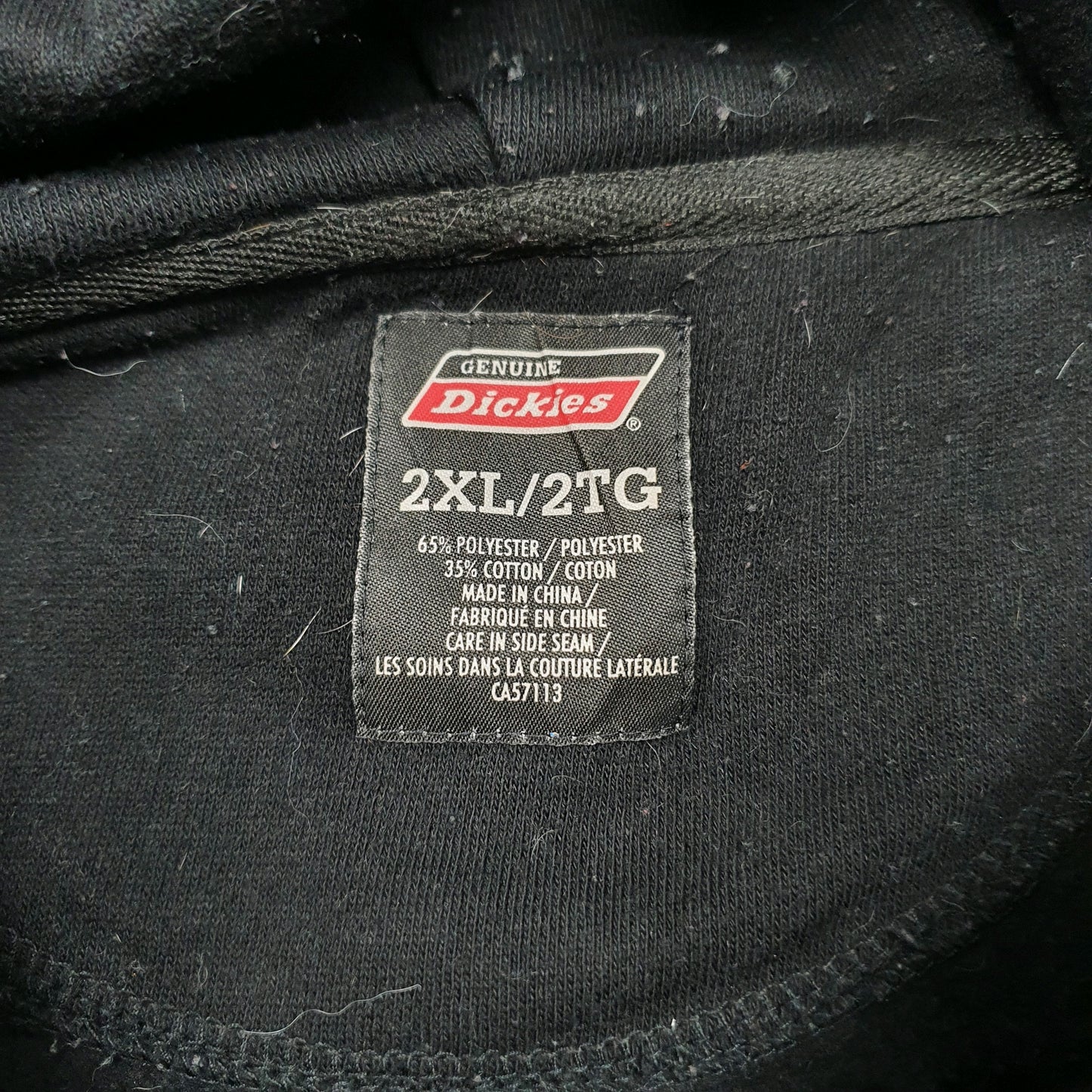 Mens Black Dickies Spellout Hoodie Jumper