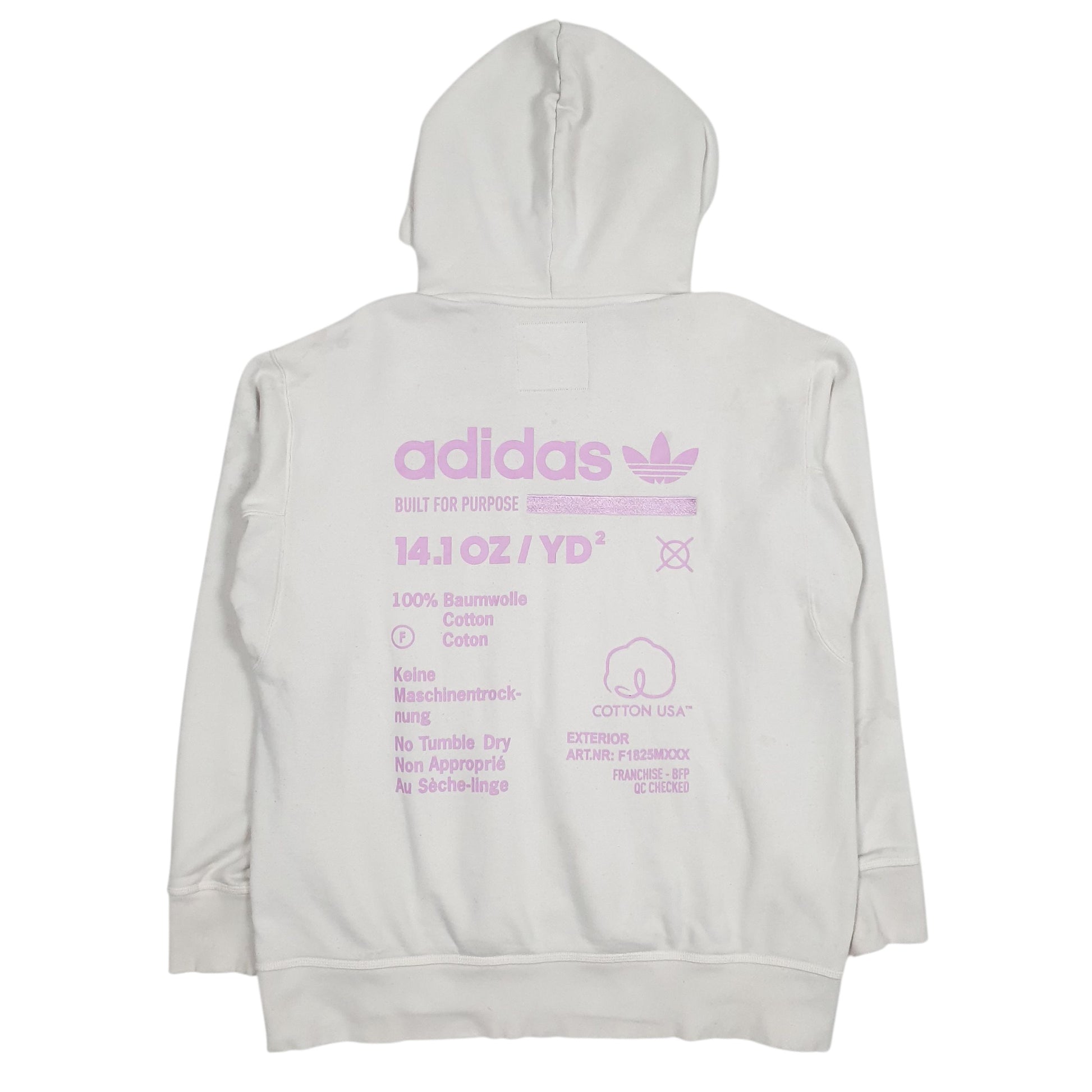 Mens White Adidas  Hoodie Jumper