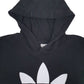 Womens Black Adidas Spellout Hoodie Jumper
