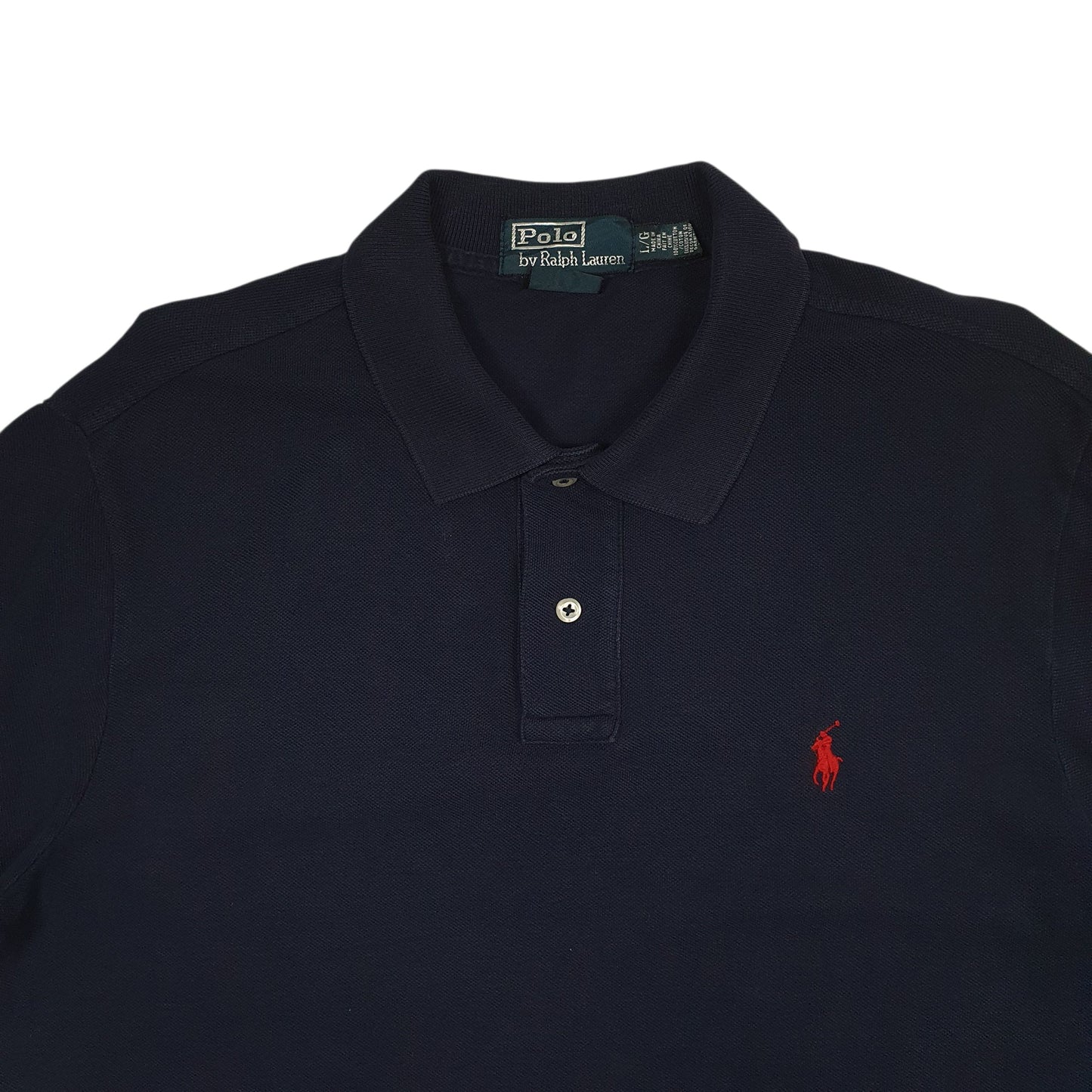 Mens Navy Polo Ralph Lauren Custom Fit  Polo Shirt