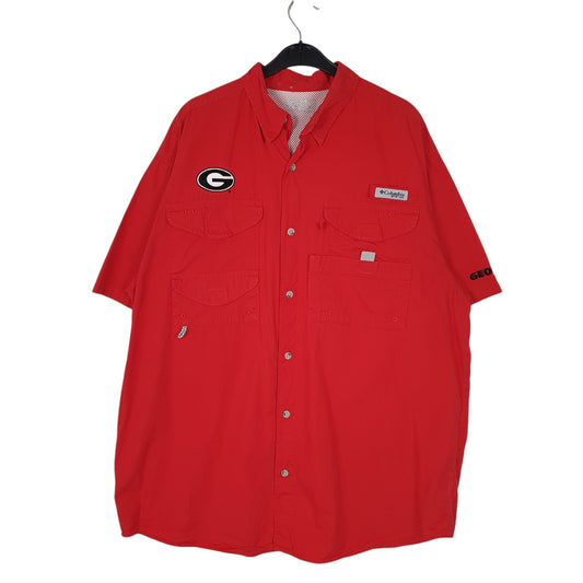 Mens Red Columbia Sportswear Company Green Bay Packers NFL Short Sleeve Shirt