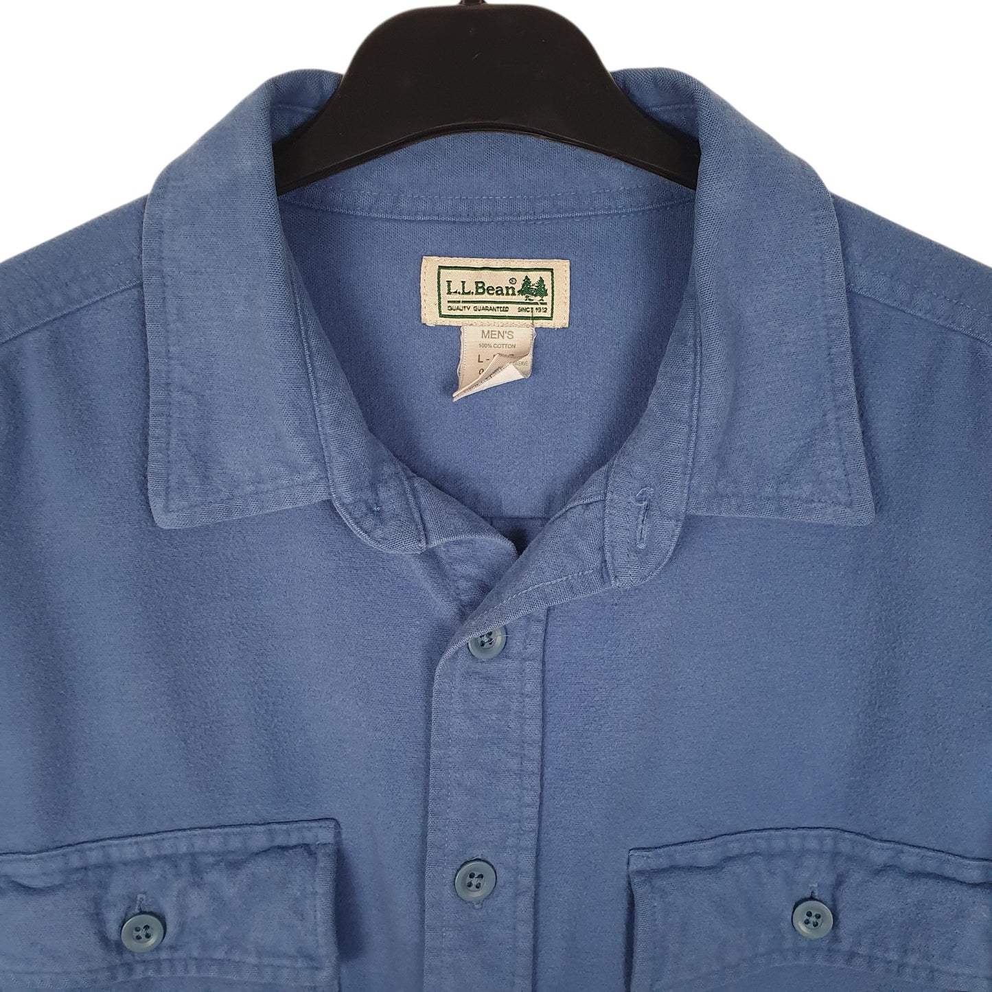 Mens Blue L.L.Bean Chamois  Shirt