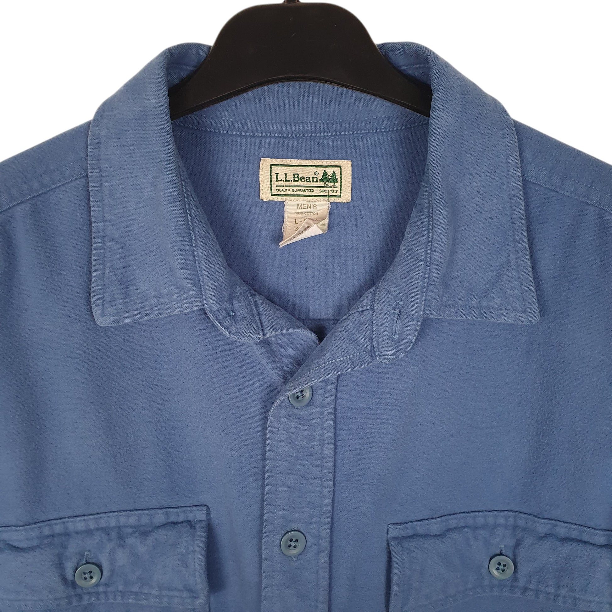 Mens Blue L.L.Bean Chamois  Shirt