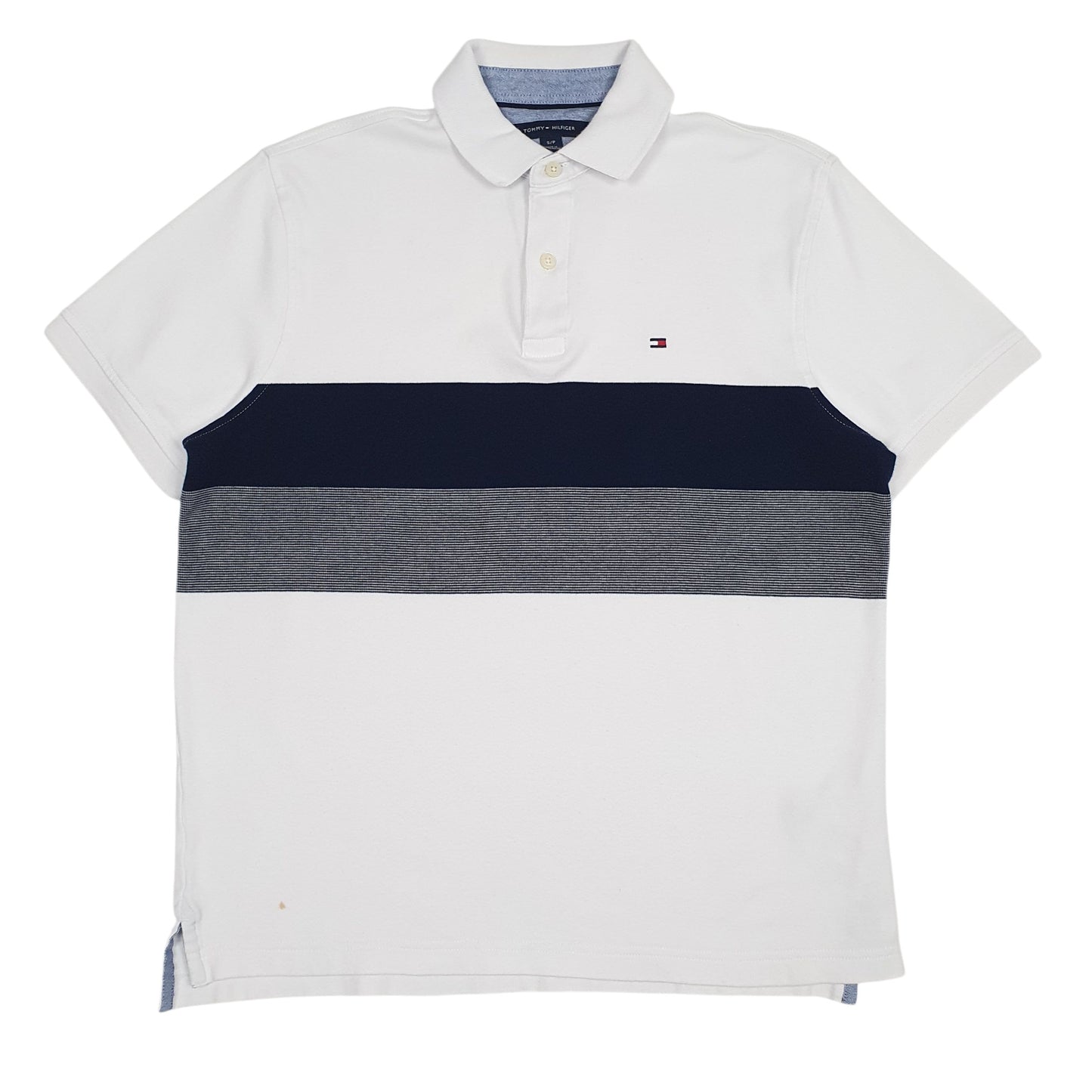 Mens White Tommy Hilfiger  Short Sleeve Polo Shirt