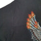 Mens Black Harley Davidson Vintage 90s Quarter Zip T Shirt