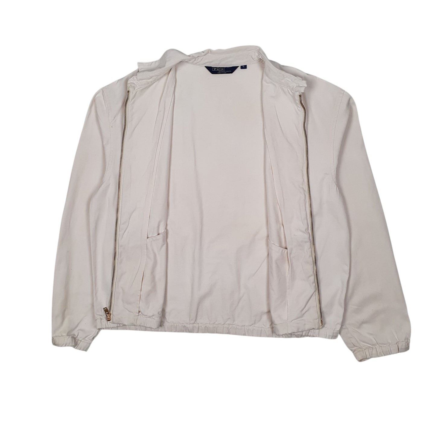 Mens White Polo Ralph Lauren Vintage 1980s Made In USA  Coat