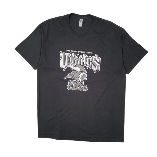 Mens Grey Jerzees Minnesota Vikings NFL Short Sleeve T Shirt