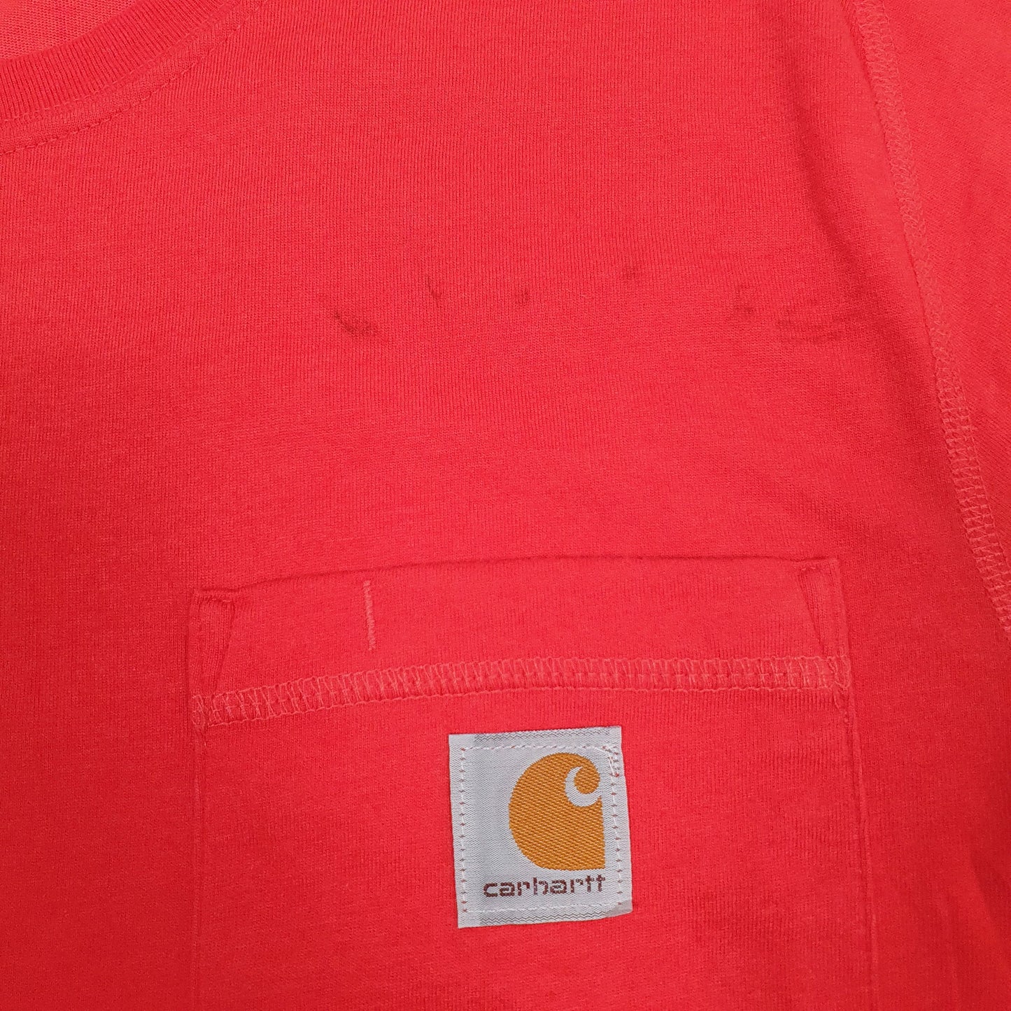 Mens Red Carhartt   T Shirt