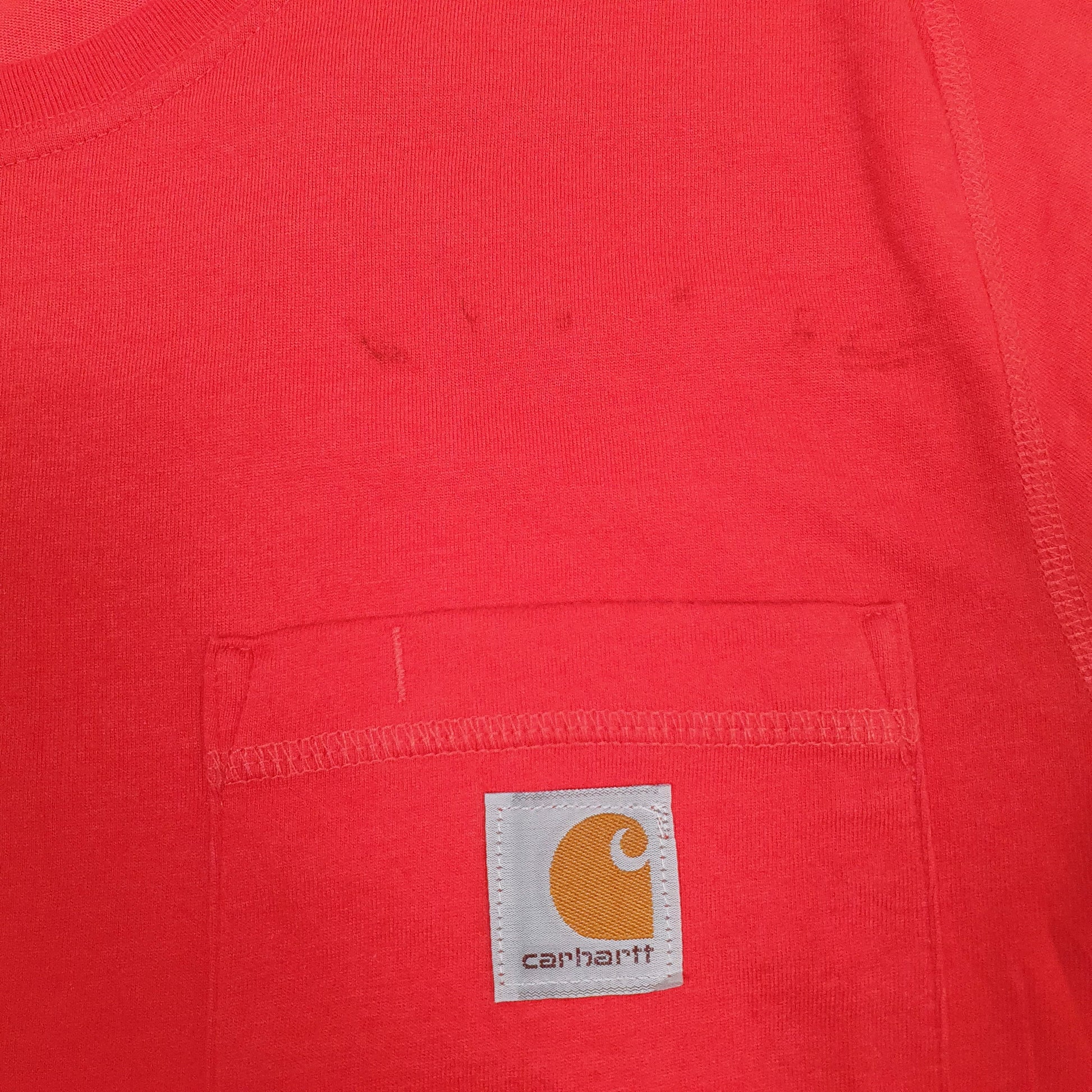 Mens Red Carhartt   T Shirt