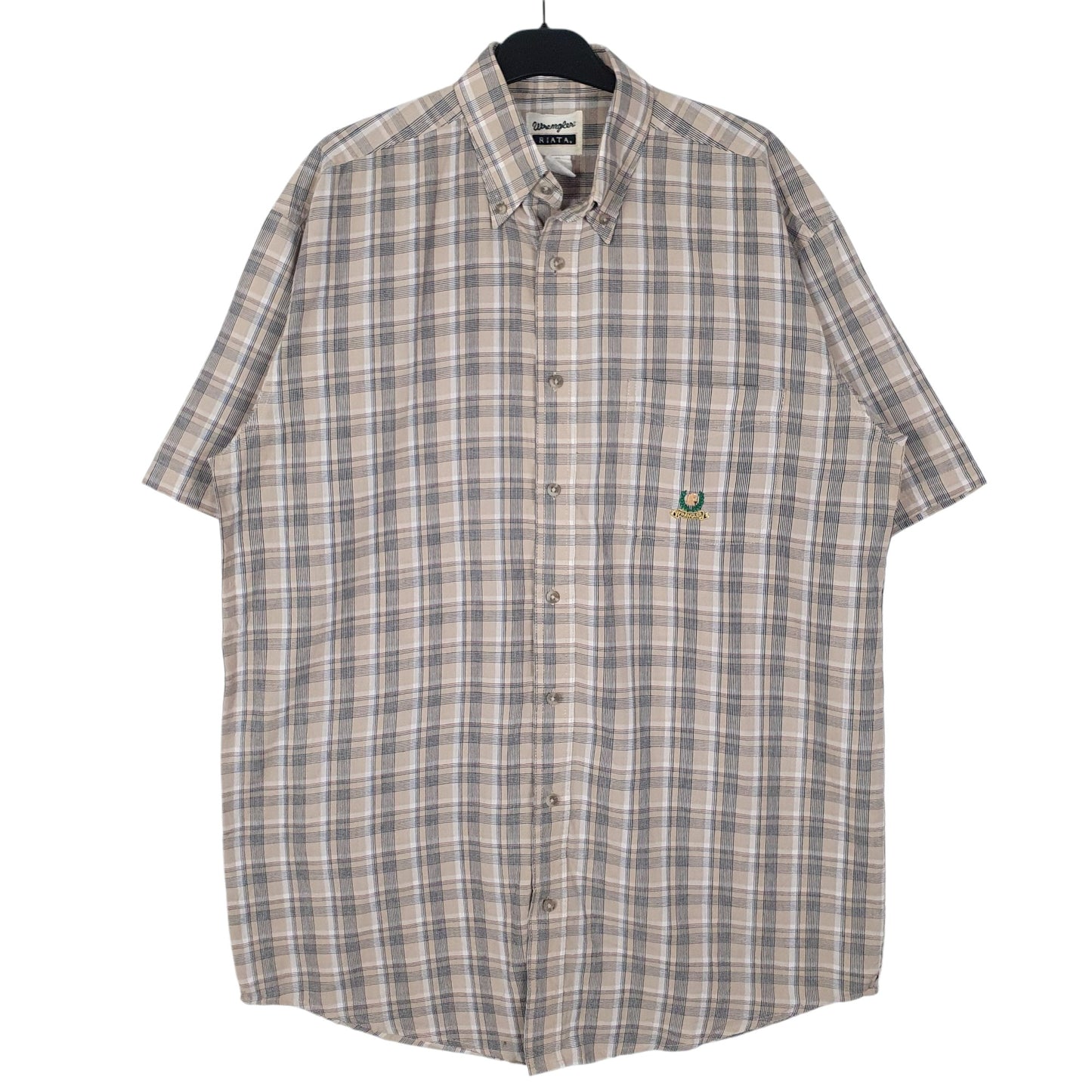 Mens Beige L.L.Bean Riata Short Sleeve Shirt