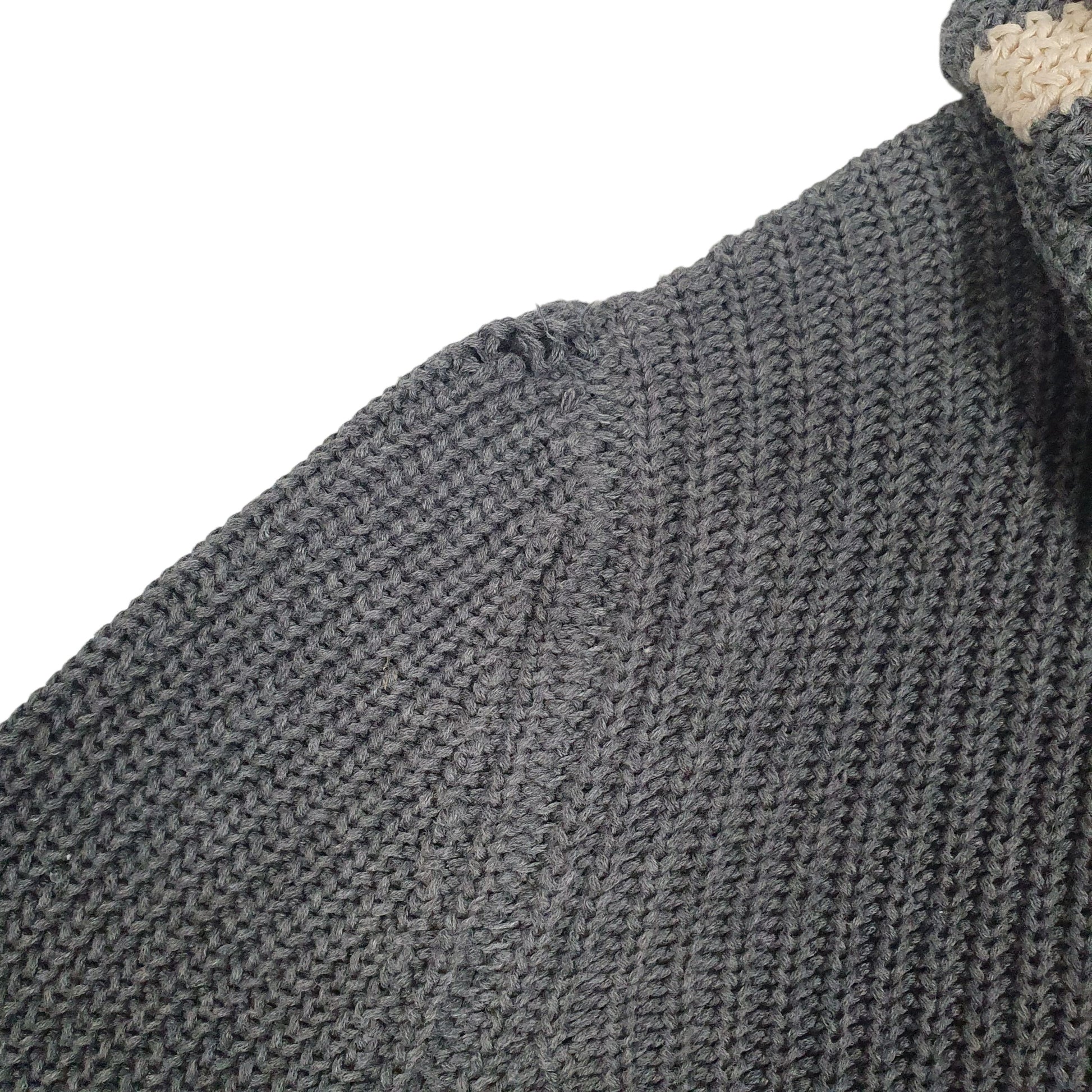 Mens Grey WHO.A.U Knitwear Cardigan Jumper