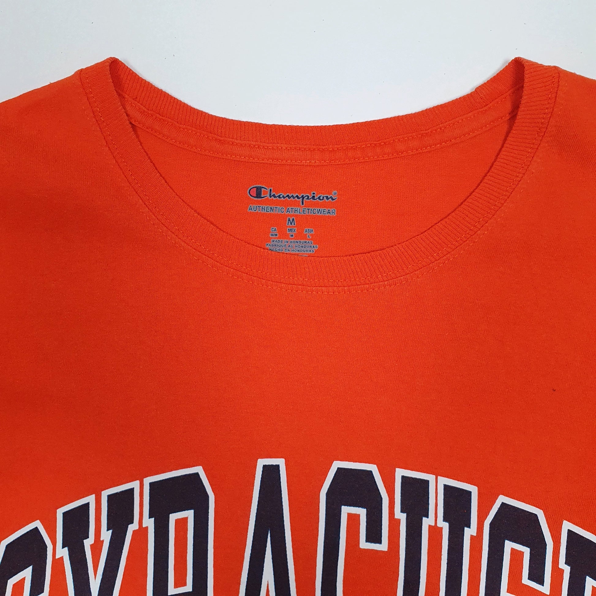 Mens Orange Champion Syracuse Crewneck T Shirt