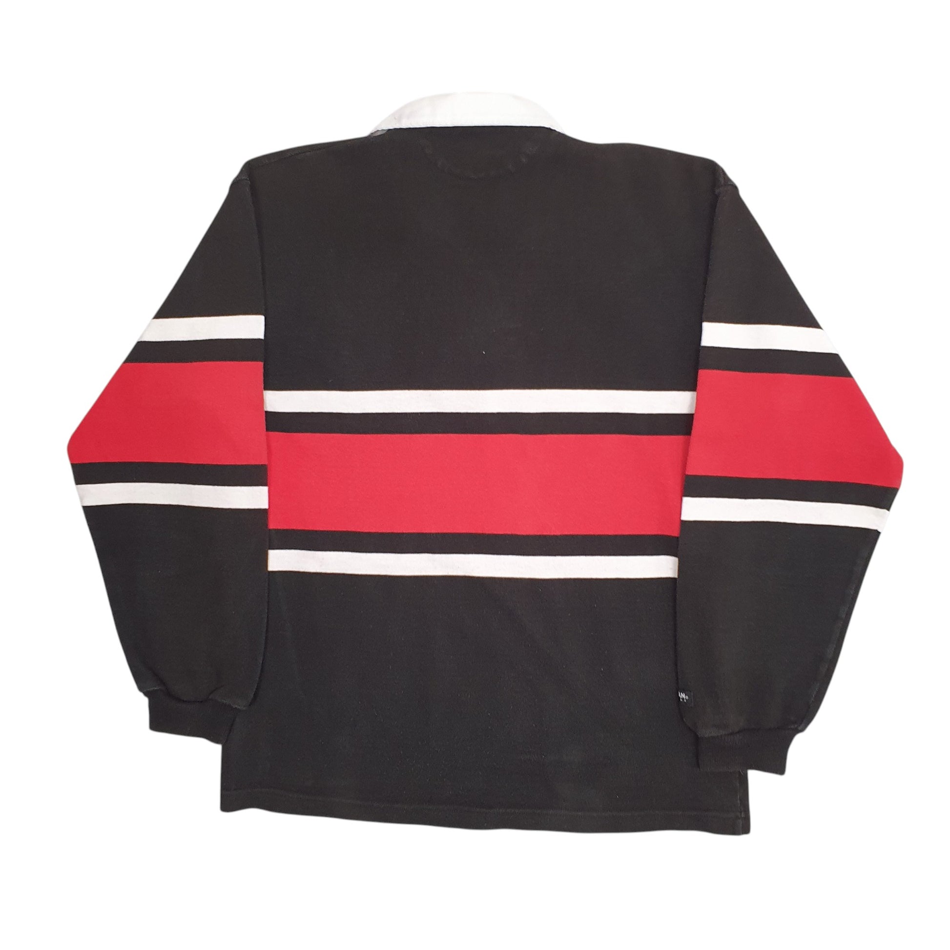 Mens Black Barbarian Rugby Crewneck Polo Shirt