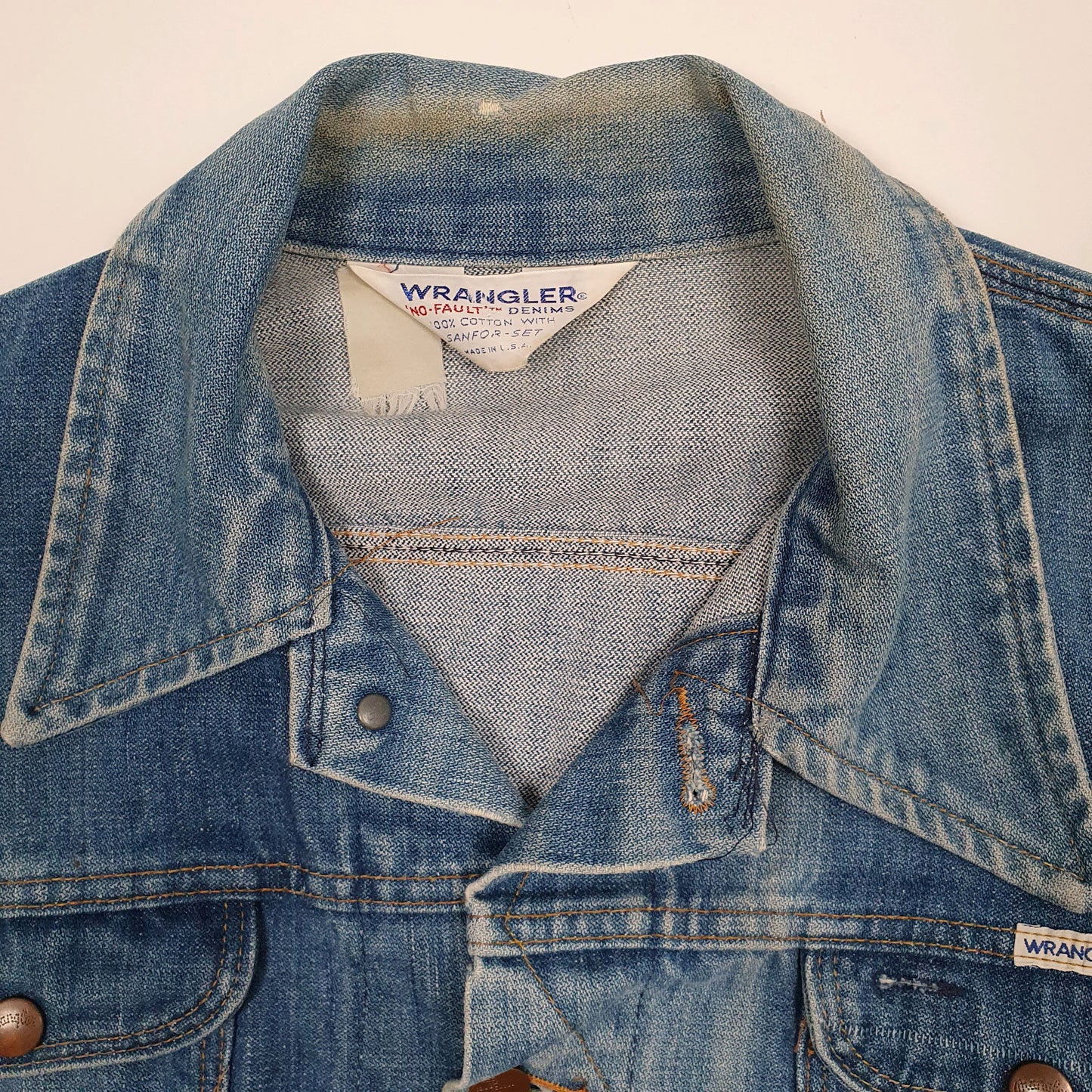 Mens Blue Wrangler Vintage 70s No Fault Made In USA  Coat