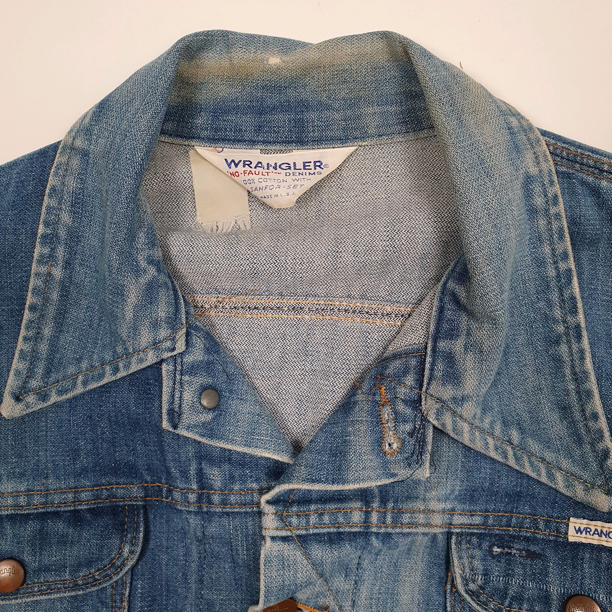 Mens Blue Wrangler Vintage 70s No Fault Made In USA  Coat