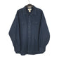 Mens Navy L.L.Bean Chamois Thick Long Sleeve Shirt