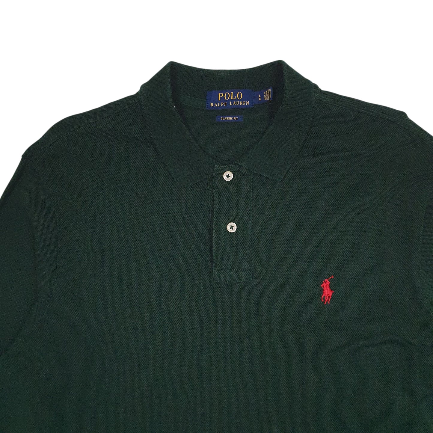 Mens Green Polo Ralph Lauren Classic Fit  Polo Shirt