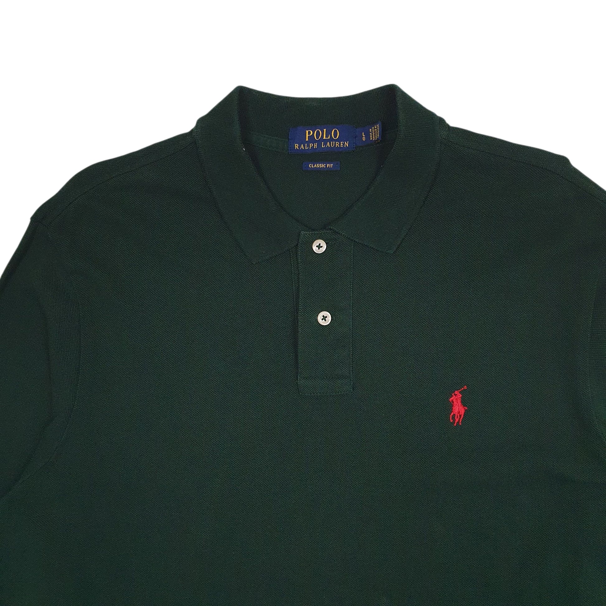 Mens Green Polo Ralph Lauren Classic Fit  Polo Shirt