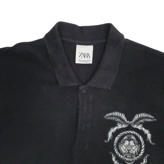 Mens Black Zara   Polo Shirt