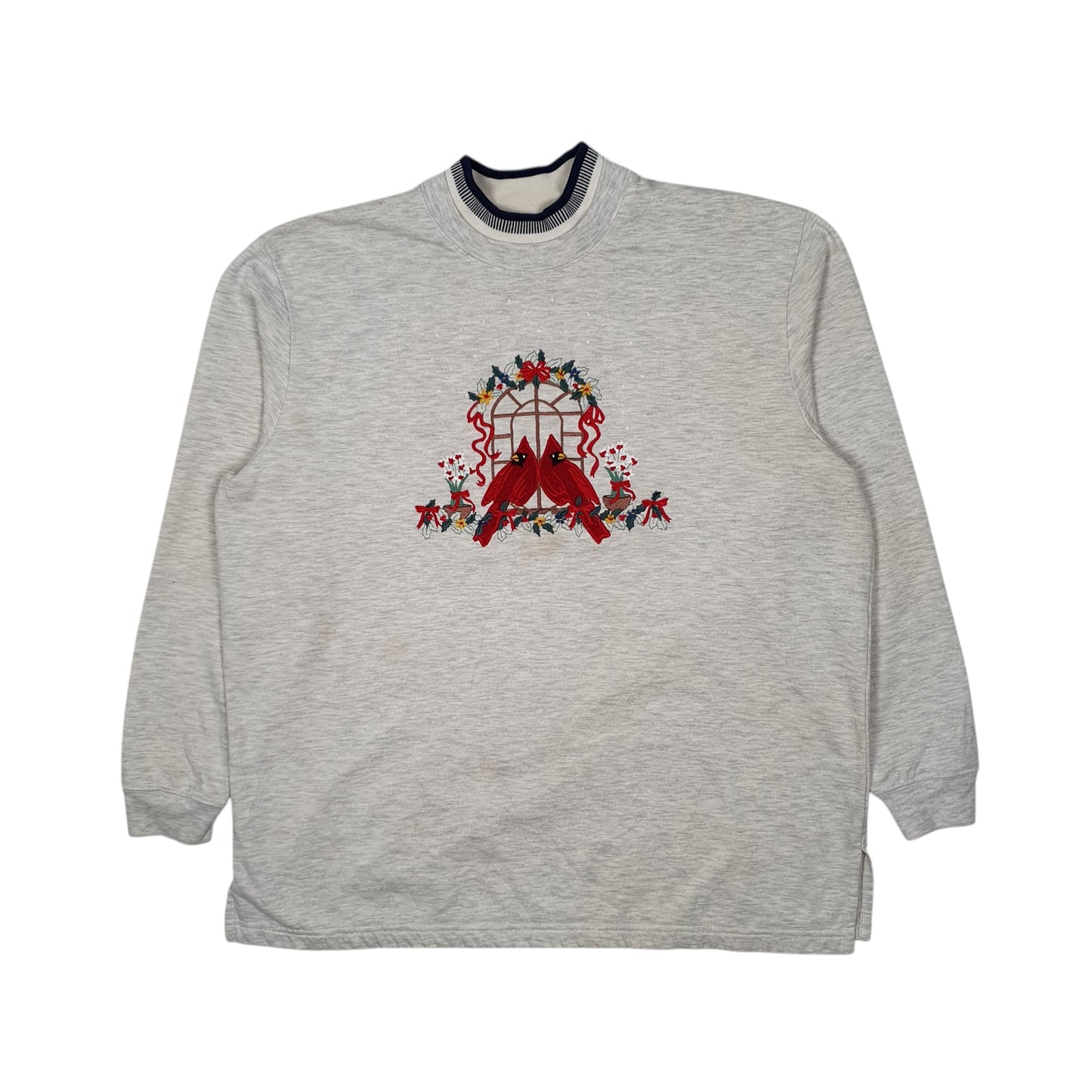 Mens Grey Bobbie Brooks Xmas Crewneck Jumper