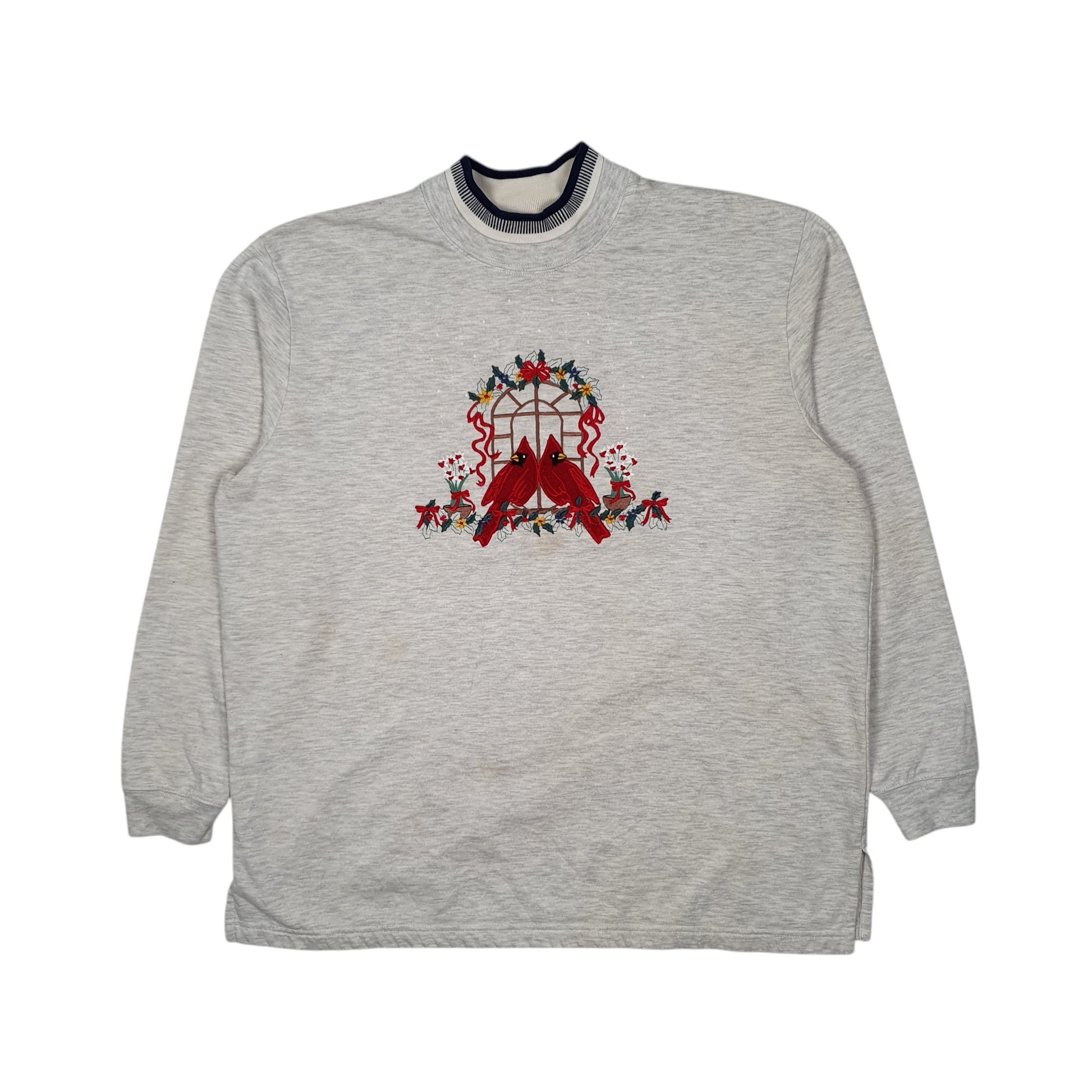 Mens Grey Bobbie Brooks Xmas Crewneck Jumper