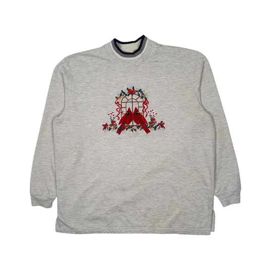 Mens Grey Bobbie Brooks Xmas Crewneck Jumper