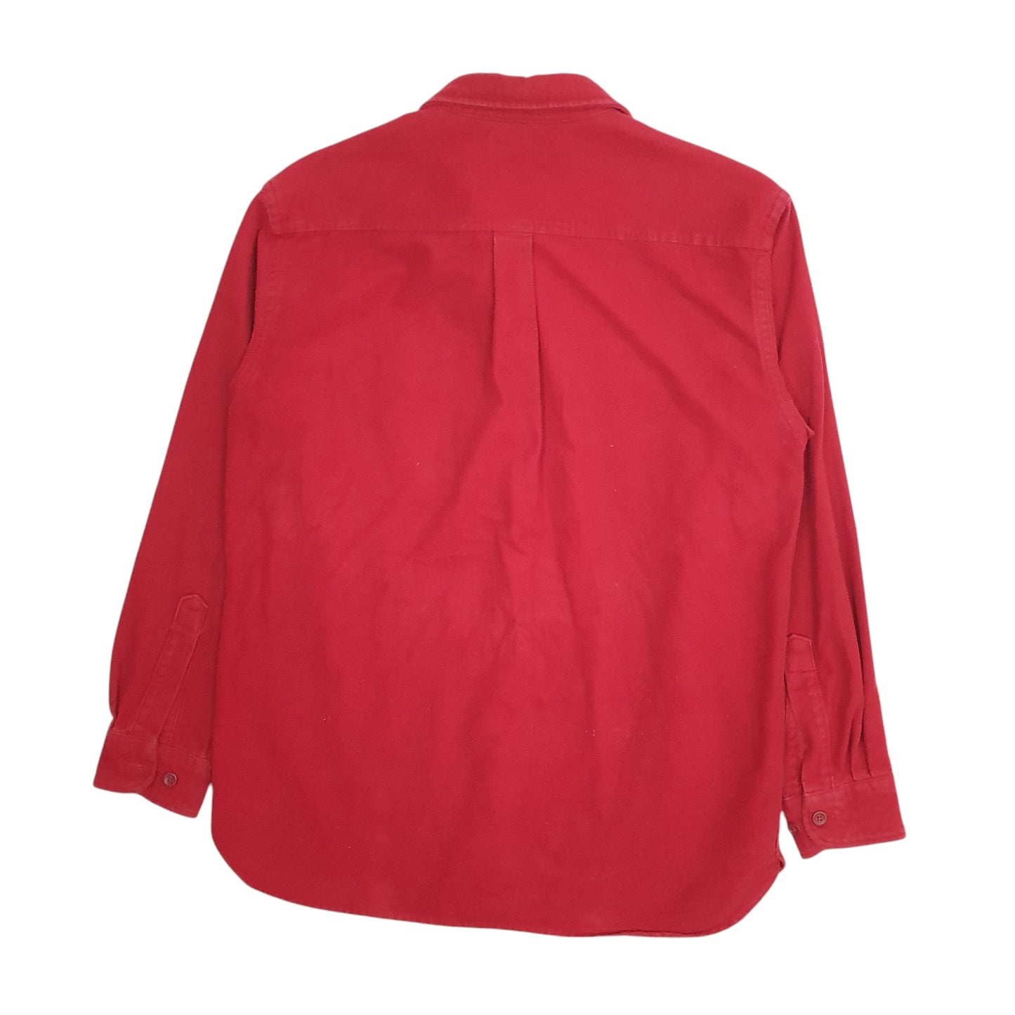 Mens Red L.L.Bean Chamois Cardigan Shirt