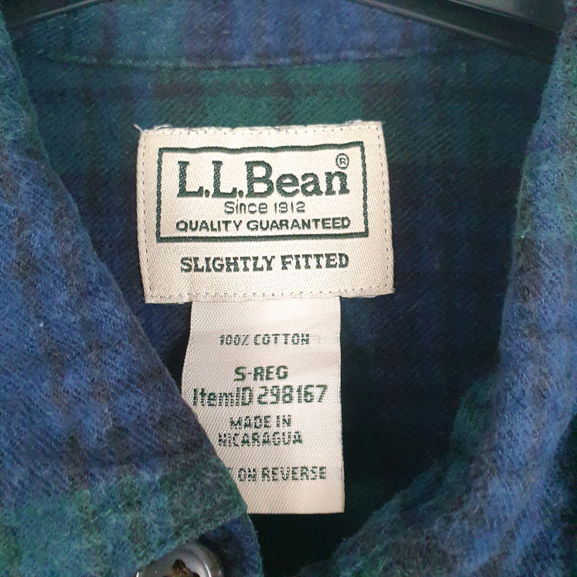 Mens Navy L.L.Bean Flannel  Shirt