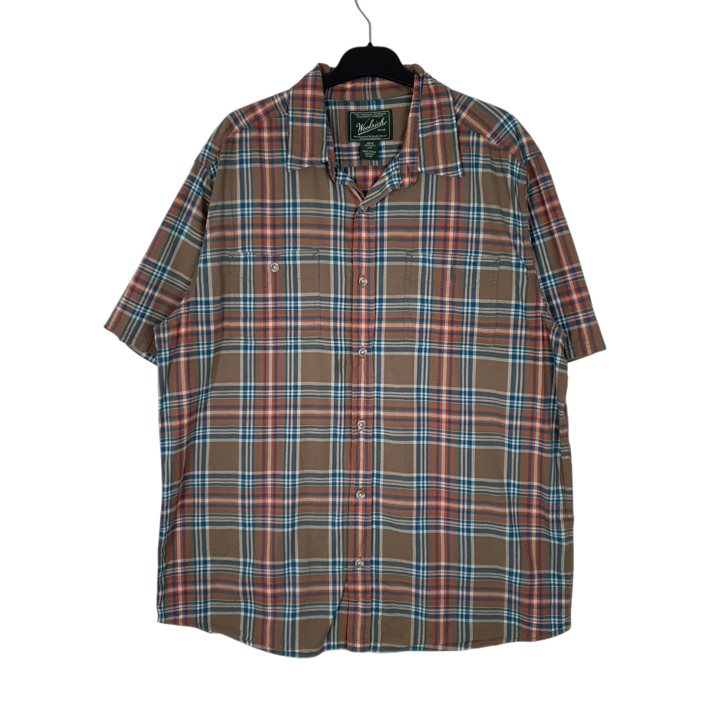 Mens Green Woolrich  Short Sleeve Shirt