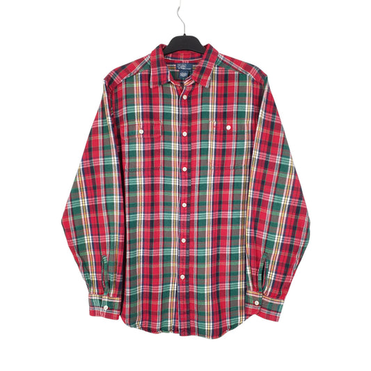 Mens Red Polo Ralph Lauren Heavy Overshirt Long Sleeve Shirt