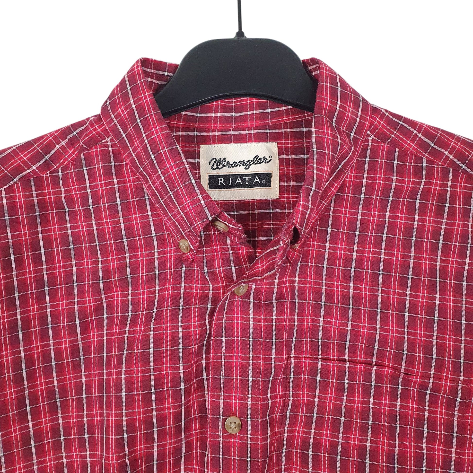 Mens Red Wrangler Riata  Shirt