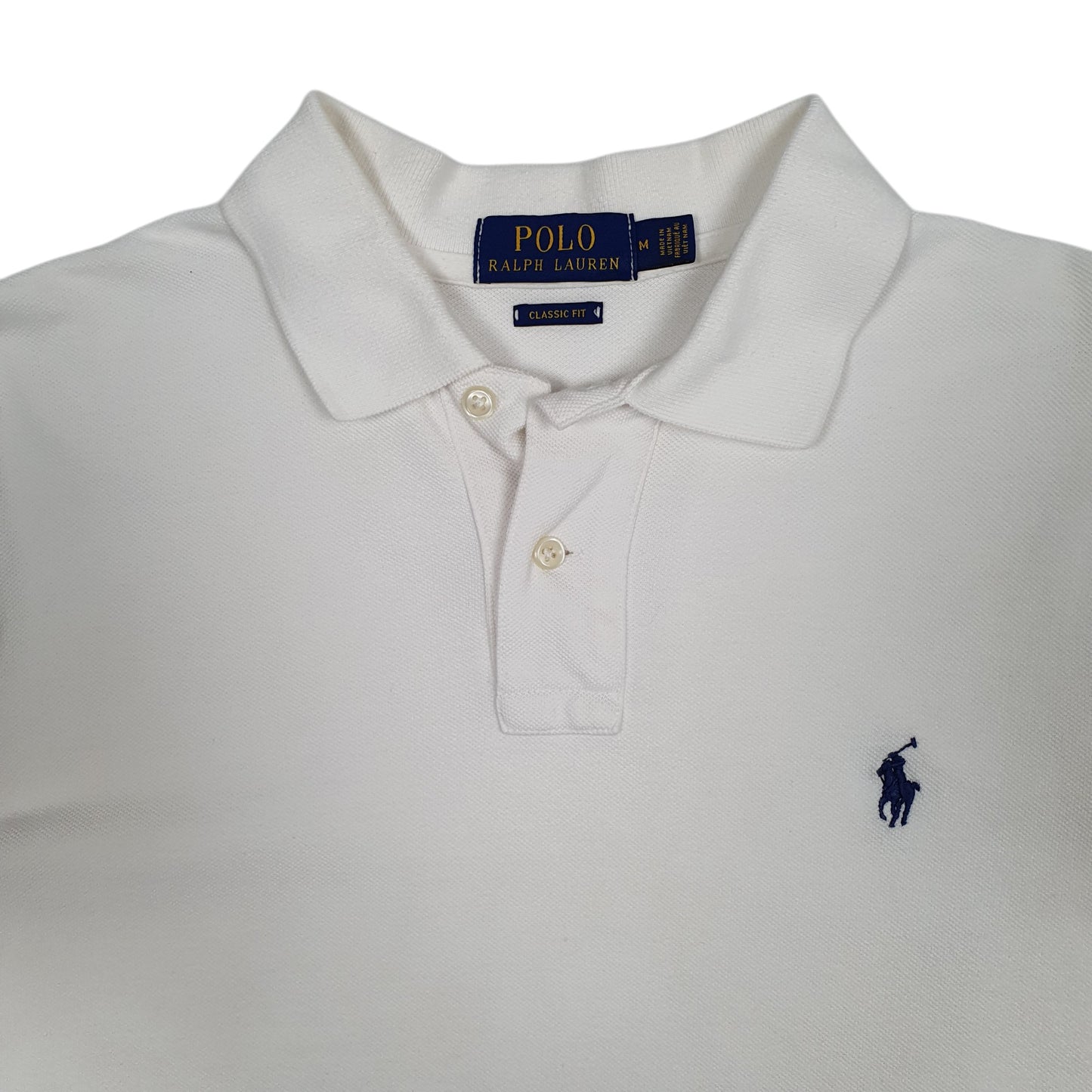 Mens White Polo Ralph Lauren Classic Fit  Polo Shirt