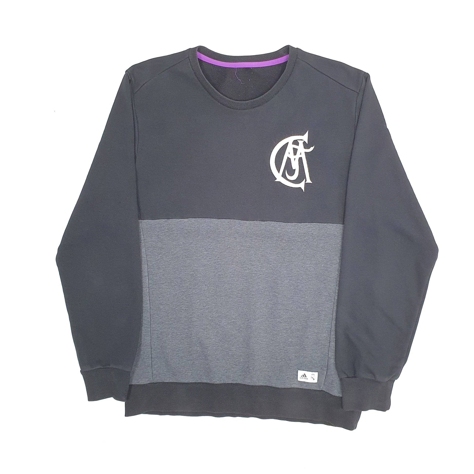 Mens Black Adidas Real Madrid FC Crewneck Jumper