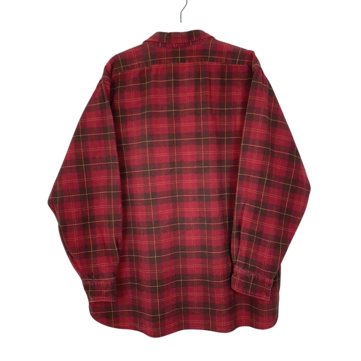 Mens Red L.L.Bean Vintage 90s Chamois  Shirt