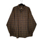 Mens Brown Woolrich Thick Plaid Long Sleeve Shirt