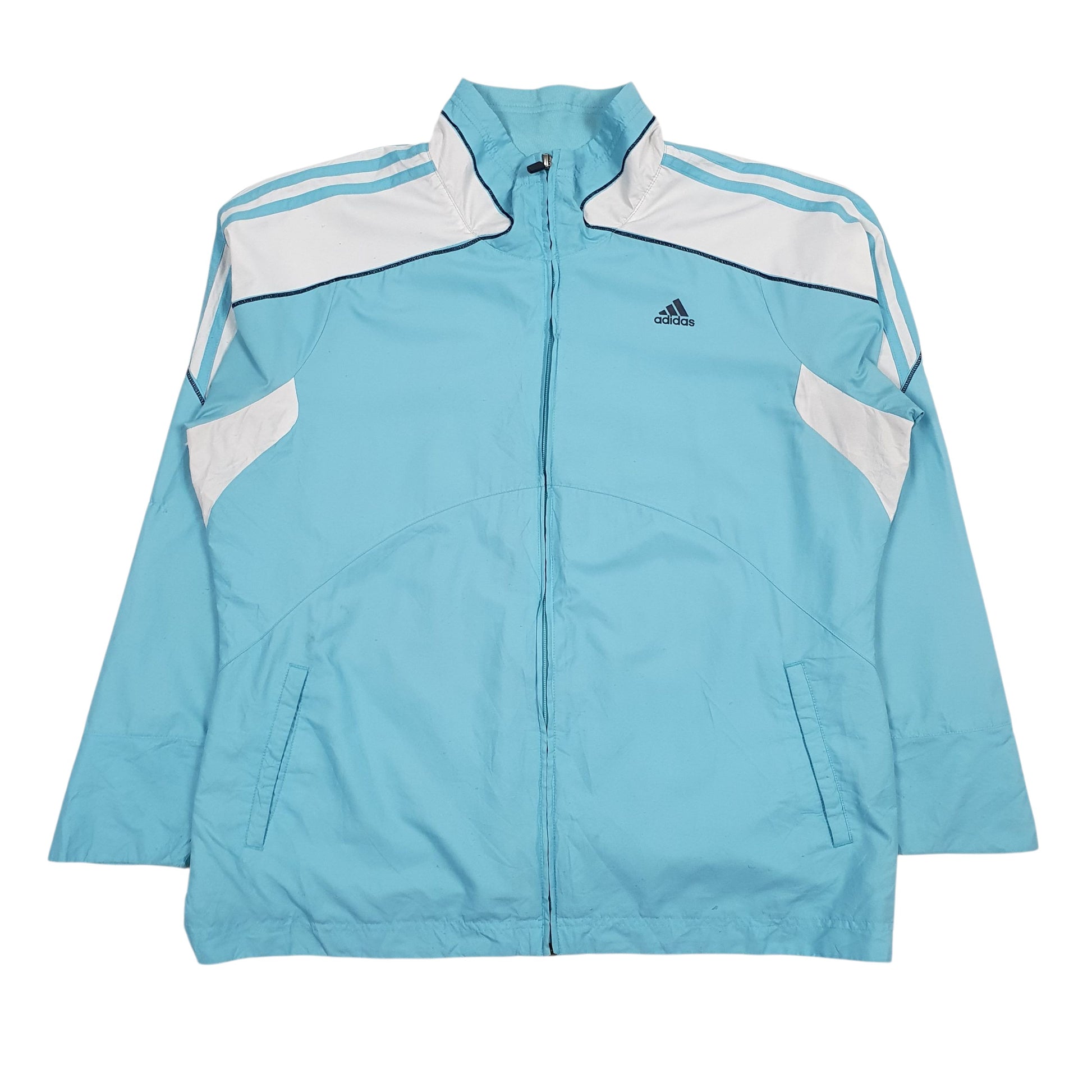 Womens Blue Adidas  Hoodie Coat