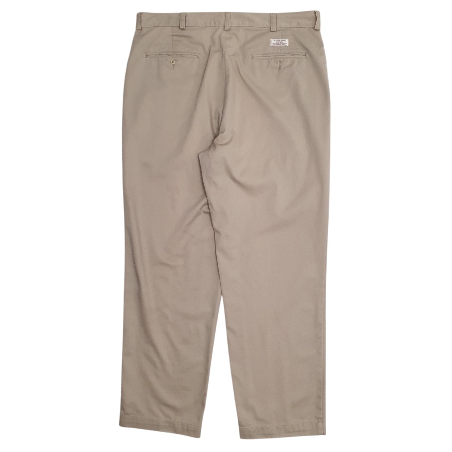 Mens Beige Polo Ralph Lauren Vintage 90s Made In Canada  Trousers