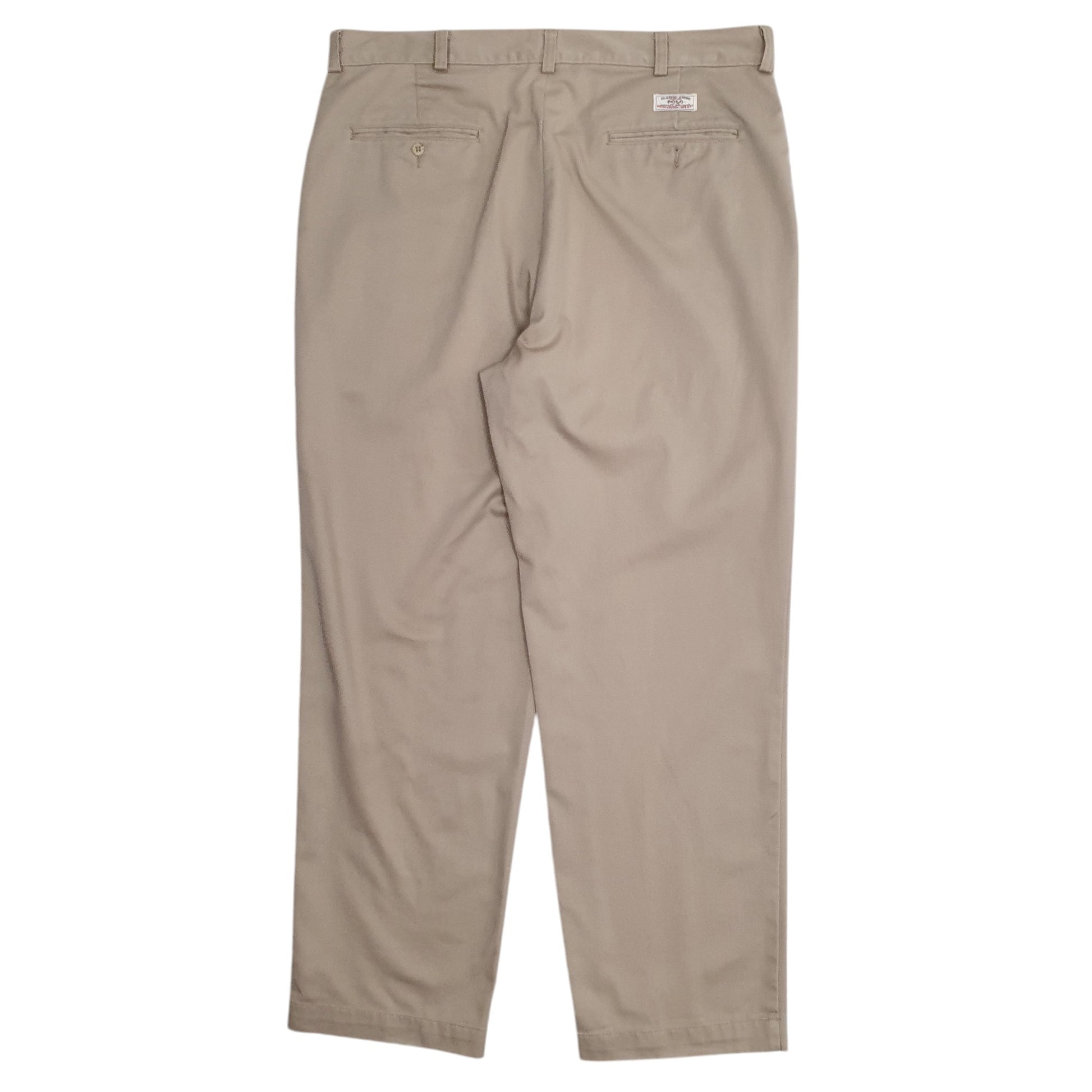 Mens Beige Polo Ralph Lauren Vintage 90s Made In Canada  Trousers