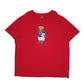 Mens Red Polo Ralph Lauren Polo Bear Football Short Sleeve T Shirt