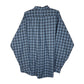 Mens Blue L.L.Bean US Navy Tartan Plaid  Shirt
