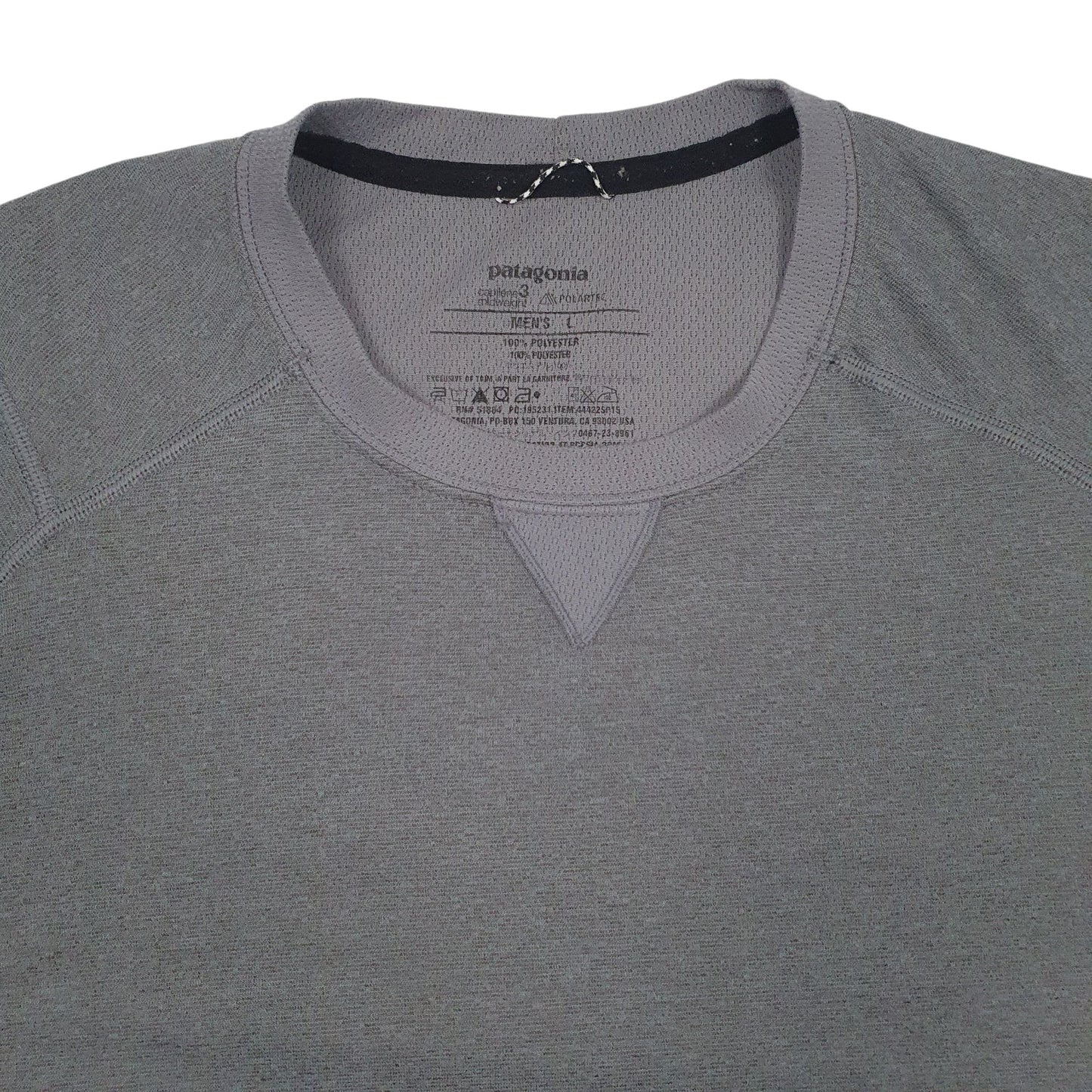 Mens Grey Patagonia Capilene  T Shirt