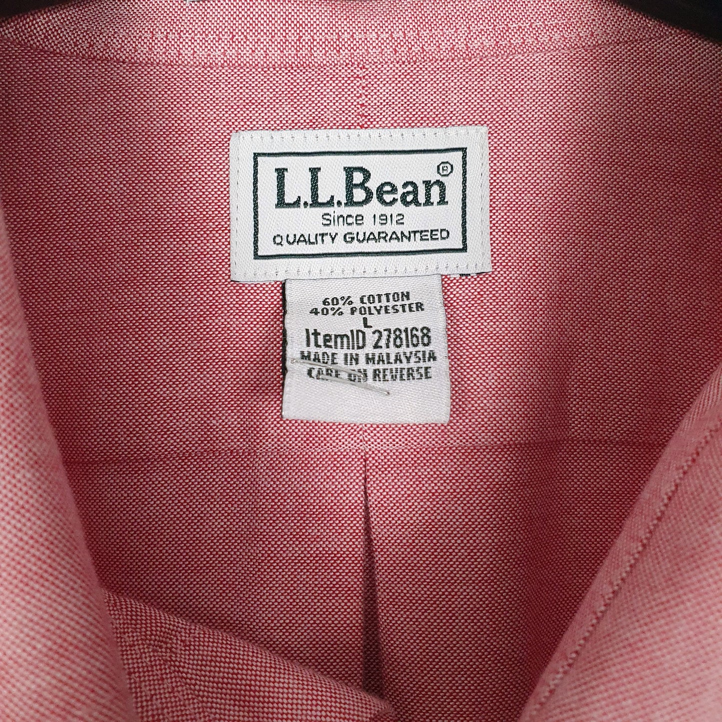 Mens Pink L.L.Bean   Shirt